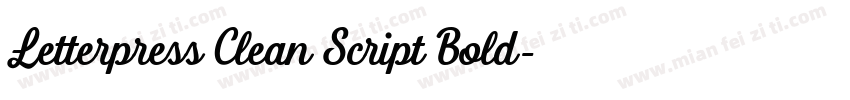 Letterpress Clean Script Bold字体转换